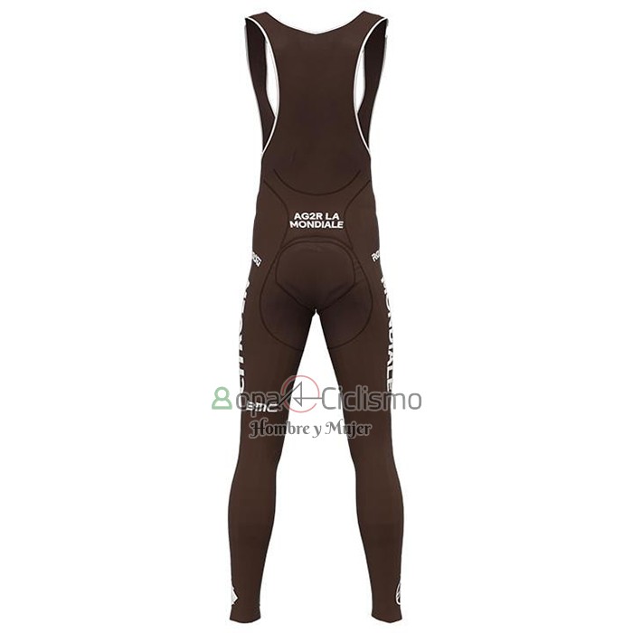 Ag2r Citroen Team Ropa Ciclismo Culotte Largo 2021 Mangas Largas Blanco
